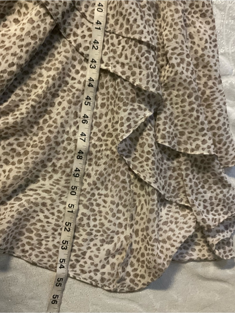 STATE Taupe Leopard Ruffle High-Low Maxi Dress - Picture 7 of 8